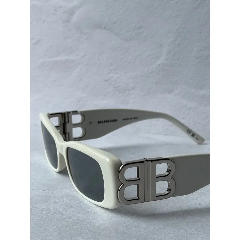 NEW Balenciaga BB0096S Dynasty Sunglasses in White
